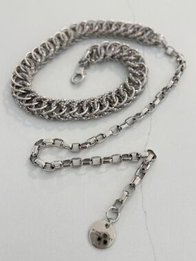 Alvin Valley Silver Chain Waist Belt Adjustable Classic Style